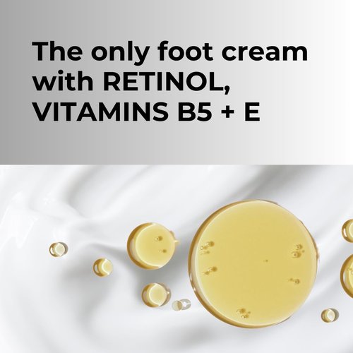 Foot and Elbow Cream – Urea Formula for Dry, Cracked Heels – Renewal & Softening Cream with Retinol, Vitamin B5 & E – Non-Greasy Formula for Dry Feet, Calluses & Rough Skin, 3.3 fl oz