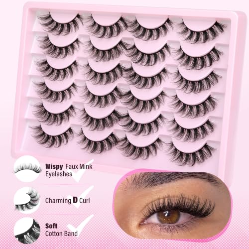 Wispy Cat Eye False Eyelashes - Fluffy Natural Volume, B-Wispy Variant