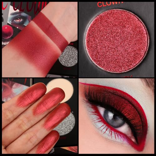 Red Goth Eyeshadow Palette - 9 Colors Vampire & Halloween Makeup - Variation: Red