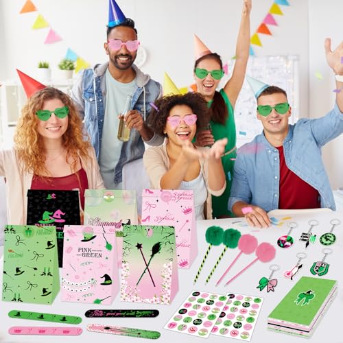 Party Favor Set 84pcs Witch Theme Celebration Supplies with Notepads Pens Sunglasses