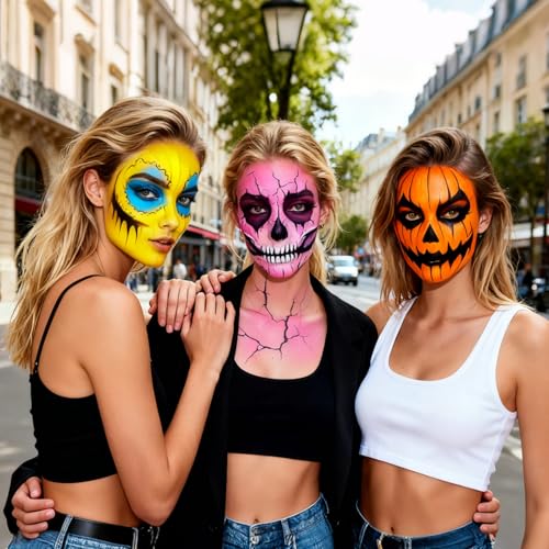 Orange Face & Body Paint Stick for Halloween and Cosplay - Pumpkin Special Effects - Drawdart