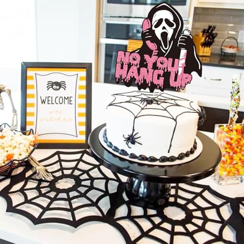 Pink Horror Ghost Cake Topper Halloween Decorations for Themed Parties