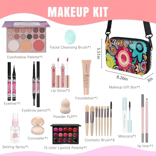Full Makeup Kit for Teens & Women - D Set Box Makeup Gift Set