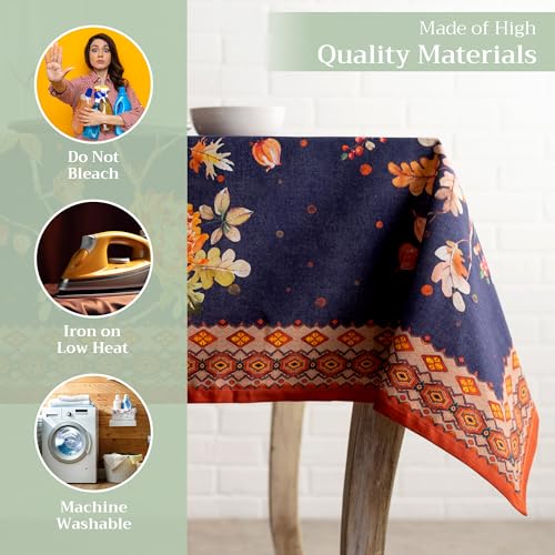 Kelim-Infinity Rectangular Tablecloth 70x120 Inches - Unique Watercolor Design