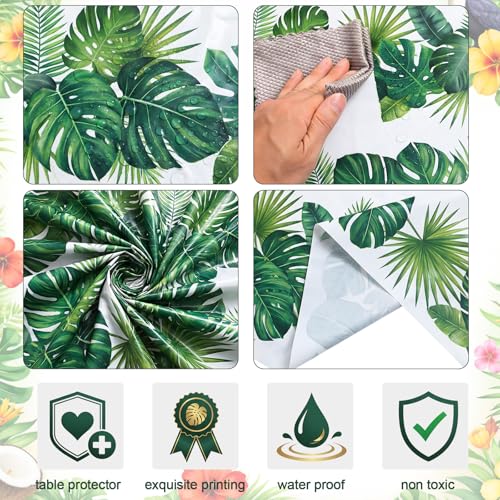 Hawaiian Disposable Plastic Rectangular Tablecloths - Summer Party Decor, 3 Variations