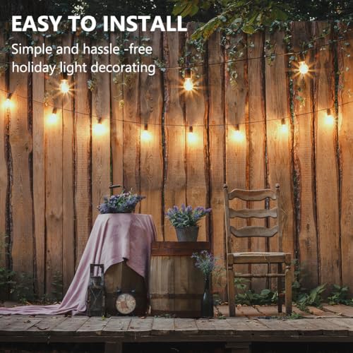 15-Pack Outdoor String Light Clips - Clear, Waterproof, Easy Install