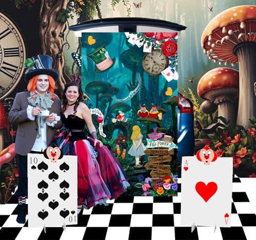 Green Wonderland Alice Party Decorations Kit for Trunk or Treat & Themed Events