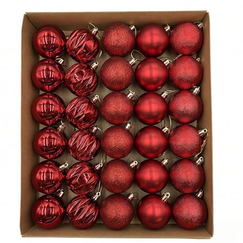 HipTree 30-Pack Red Christmas Halloween Tree Ornaments - 2.36 Inch
