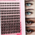 Luxurious C/D Curl 8-18mm Spiky Lash Clusters for Dramatic & Natural Looks - 144 Pcs