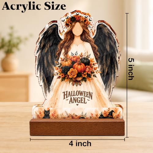 Dark Angel Sign Halloween Decor - Black Wing Angel Sign - R Variation