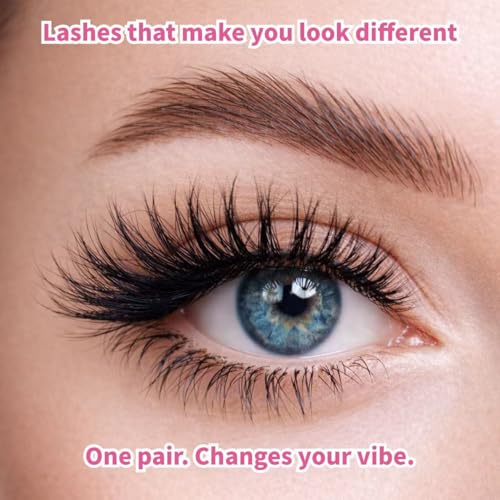 False Eyelashes 7 Pairs - Natural Fluffy Cat Eye & Fox Eye Style - BL762