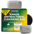 Antibacterial Body Bar Soap with Scrubber for Back Acne & Body Odor - 2 Pack