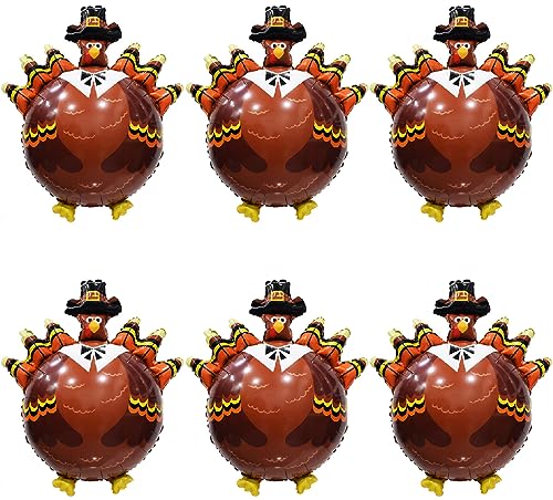 Thanksgiving Turkey Foil Balloons Set - Autumn Harvest Party Decorations