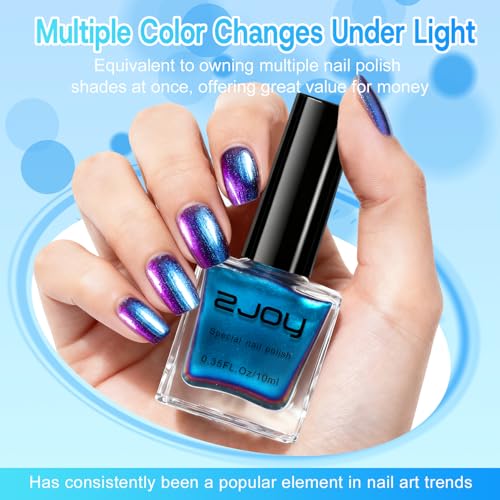 Holographic Chameleon Nail Polish - Major Dijit Purple Glitter Metallic
