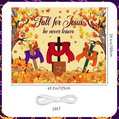 Fall Halloween Car Banner - Religious He Never Leaves Trunk or Treat Decor