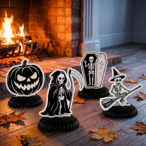 Halloween Skeleton Banner & Table Decor Set for Indoor Parties
