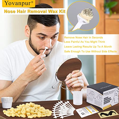 100g Nose Hair Wax Kit for Men & Women - Painless, Easy Removal with Applicators & Accessories