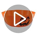 Halloween Candy Bowl - 11.6 Inch Large Orange Pumpkin Serving Dish