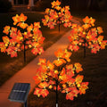 4 Pack Solar Fall Thanksgiving Outdoor Lights - Maple Leaf & Pumpkin Decor