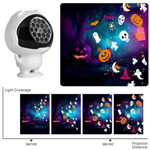 Outdoor Indoor Halloween Projection Lights with Eerie Pattern Effects