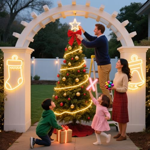 Warm White LED Neon Rope Lights 32.8ft Waterproof Connectable Strip for Indoor Outdoor Use