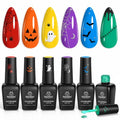 Beetles Halloween Gel Polish Set - Rainbow Flag Neon Colors, Variation B - Neon | Rainbow Flag