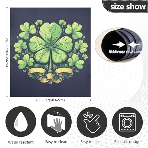Magnetic Dishwasher Cover Shamrock Clover St. Patrick's Day Kitchen Decor - 23 x 26 inches