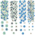 Mini Fake Flowers Bulk Blue Series - 217 Pcs Silk Floral Decorations