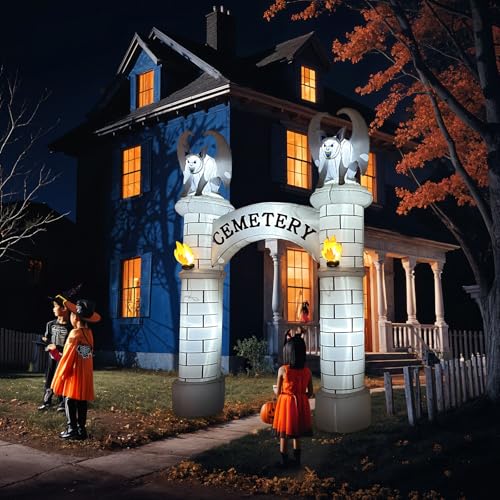 10Ft Halloween Inflatable Archway Outdoor Decor Cemetery Entrance
