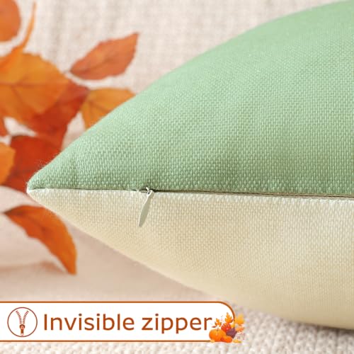 Artscope Hello Pumpkin Sage Throw Pillow Cover 22x22 Inch Fall Decor - Pack of 1