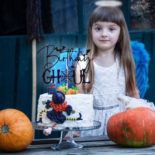 Halloween Spider Cake Topper with Glitters for Birthday and Party Decorations