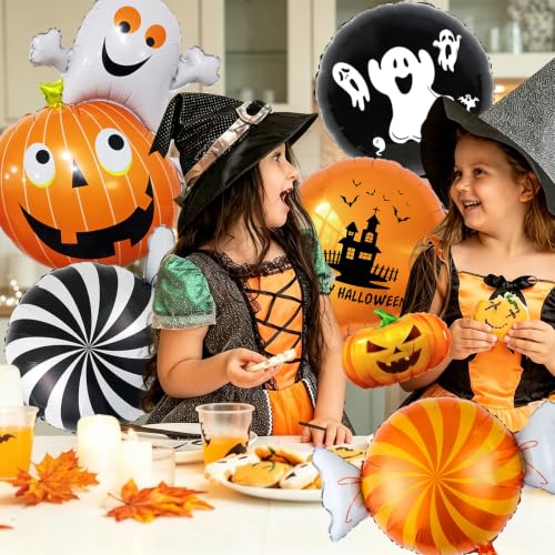Halloween Balloons Set with Ghost Pumpkin Variation - Indoor Outdoor Decorations