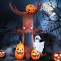 9ft Ghost Pumpkin Halloween Inflatable Decoration with LED Lights for Outdoor Yard Garden