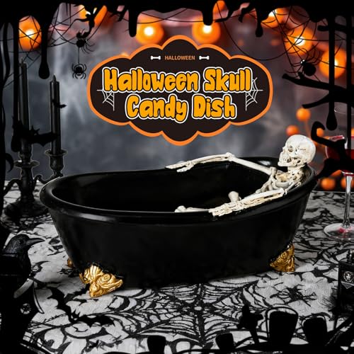 Halloween Skull Bathtub Candy Dish - Gothic Gothic Decor for Parties