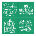 Halloween Reusable Silk Screen Stencil - Black Cat Variation for DIY Crafts & Home Decor
