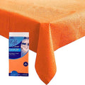 Disposable Orange Paper Tablecloth for Rectangle Tables 54x108 Inches - Waterproof, 6 Pack