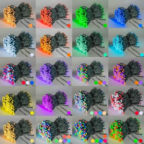 66FT 200 LED Color Changing RGB Christmas Halloween String Lights - Smart & Music Sync