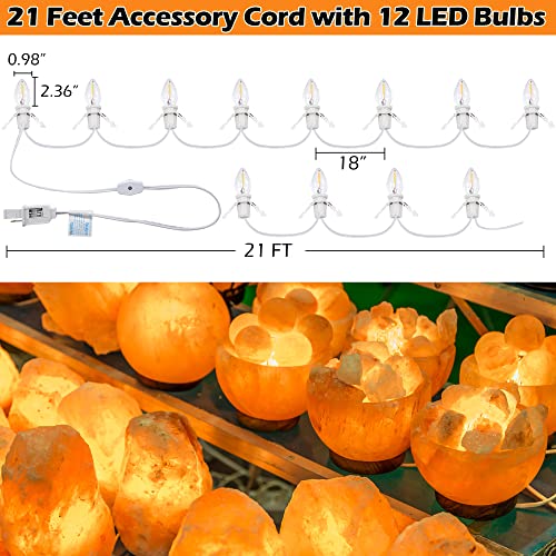 2 Pack C7 LED Light Bulb String with Clips & Double Fuses for Holiday Village & Crafts - Variation of 24