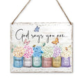 God Says You Are Christian Wall Art for Christmas Decorations Indoor - Variation of THIS Listing
