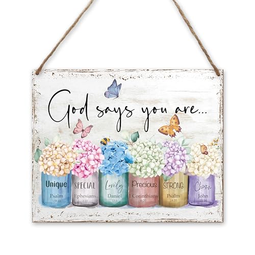 God Says You Are Christian Wall Art for Christmas Decorations Indoor - Variation of THIS Listing