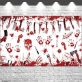 Halloween Bloody Banner Decorations - Horror Scene Backdrop for Party