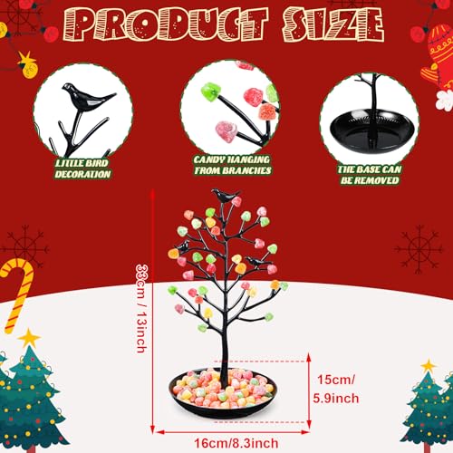 Black Festive Gumdrop Tree Christmas Decor Tabletop Ornament Candy Theme