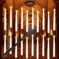 20PCS Flickering LED Floating Candles with Wand Remote for Halloween Decor