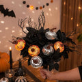 Halloween Pumpkin Decor Set with Disco Pumpkins & Black Branches - 9 Pieces