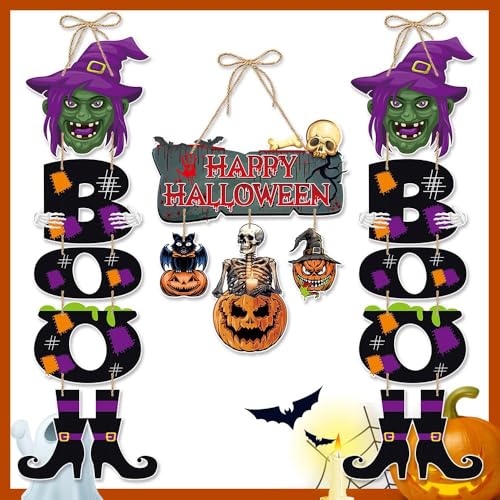 Halloween Door Decorations Witch Legs Pumpkin Wall Hanger Indoor Outdoor Decor