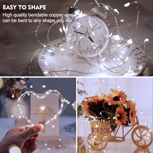 50 Pack White Fairy Lights Battery Operated 7FT Waterproof String Lights with 3 Modes for Wedding Christmas Party Decor - Variation of THIS listing