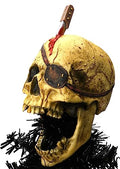 Large Pirate Skull Tree Topper for Halloween & Christmas - 10 Inch Decor