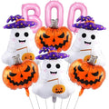 Halloween Foil Balloon Set with Boo Ghost Pumpkins - 9 Pack Party Decorations