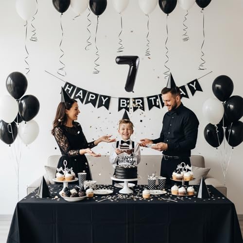 Number 2 Set Black 16 Inch Foil Balloons - 20 Pcs for Celebrations