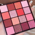 Pink Eyeshadow Palette - 16 Colors Matte & Glitter Korean Makeup Set